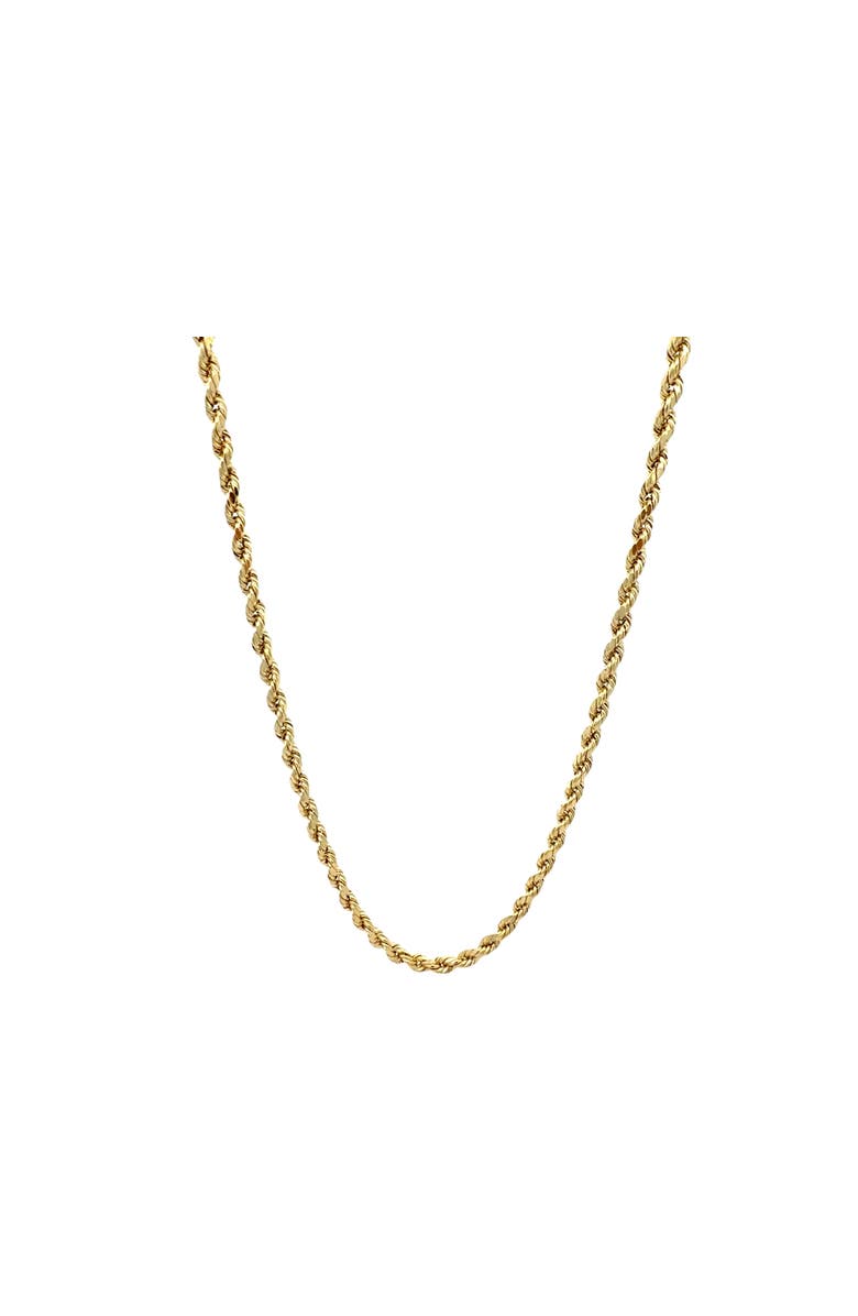 Ancona Jewelry Diamond Cut Rope Chain Necklace 18 Inch, Main, color, Yellow