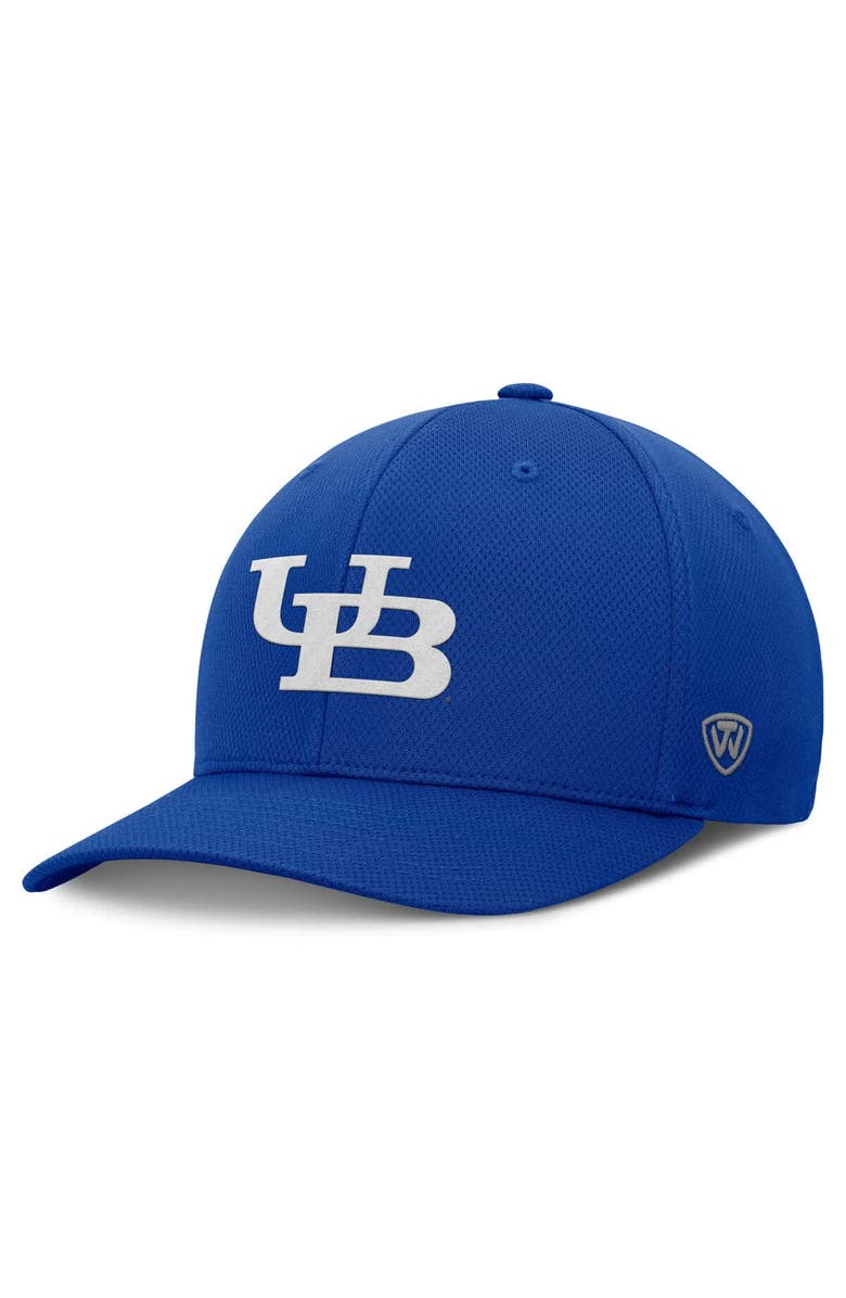 TOP OF THE WORLD Men's Top of the World  Royal Buffalo Bulls Reflex Performance Flex Hat, Alternate, color, Royal