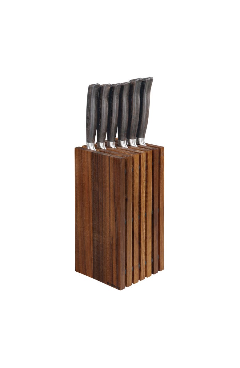 ZASSENHAUS Slotted Wood Knife Block, Holds 12 Knives, Alternate, color, Walnut