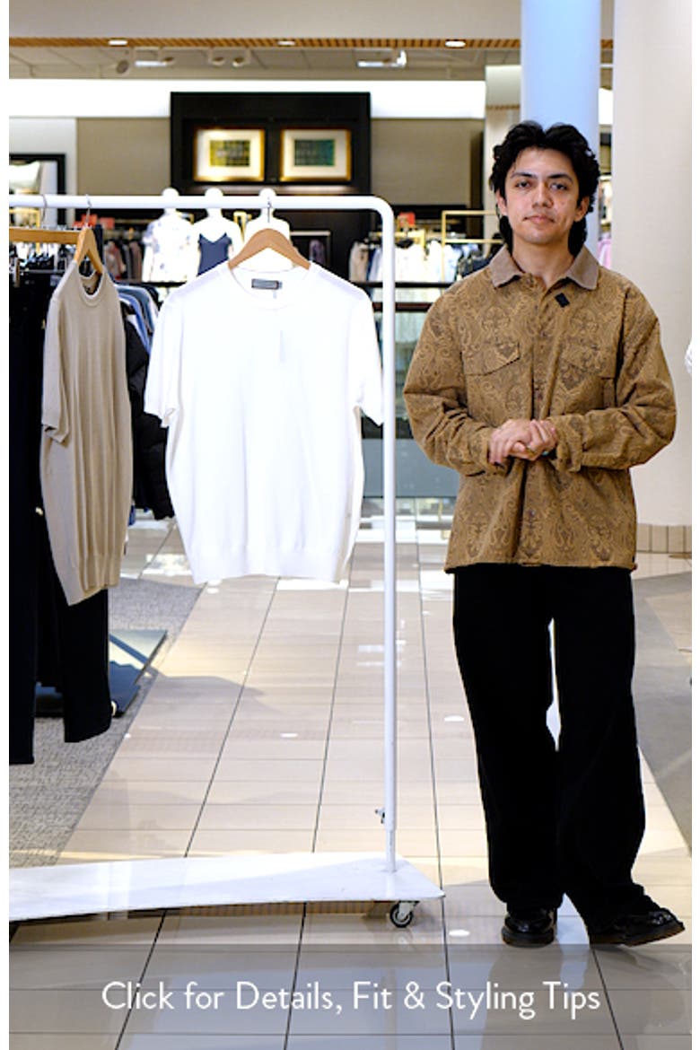 Short Sleeve Cotton Crewneck Sweater video