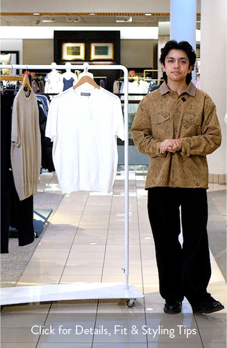 Short Sleeve Cotton Crewneck Sweater, sales video thumbnail