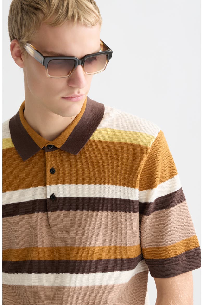 Stripe Textured Polo, Alternate, color, CATHAY SPICE STRIPE