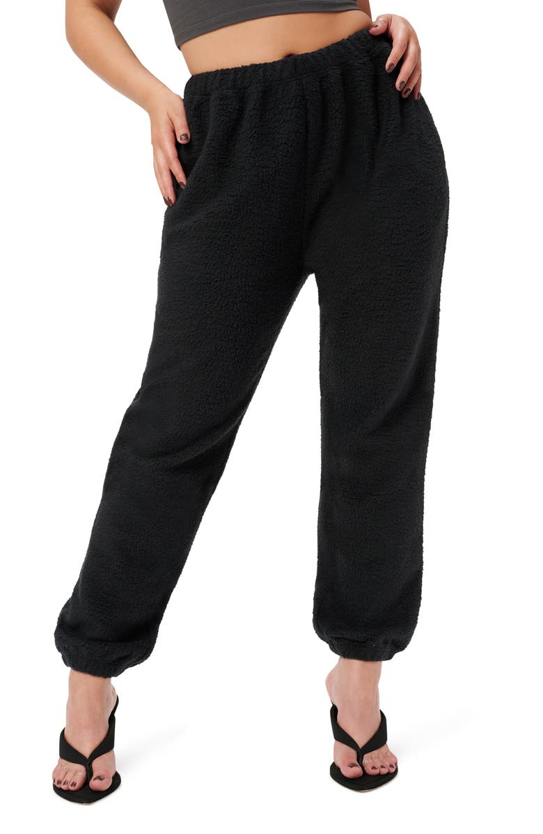 Good American Boyfriend Fleece Sweatpants, Main, color,