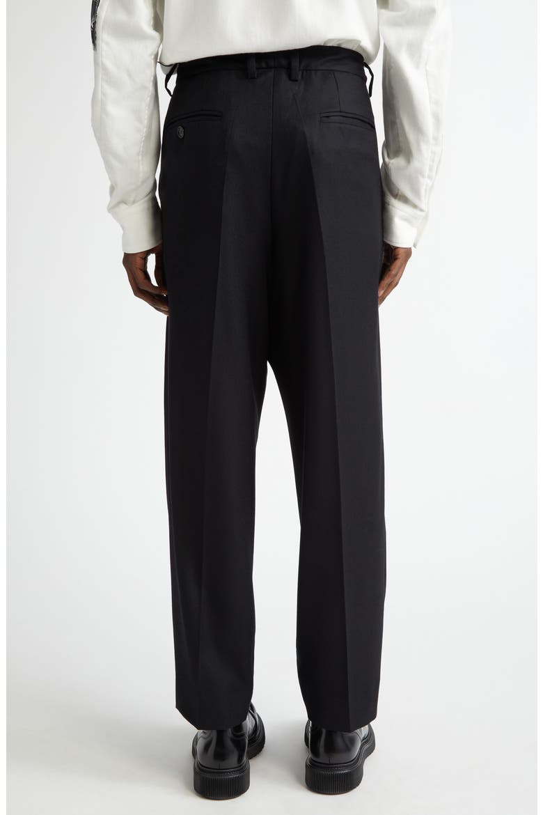 Two Tuck Wool Trousers, Alternate, color, BLACK