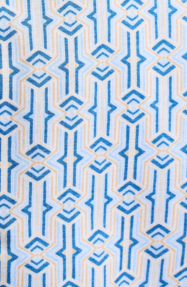 Robert Graham Napier Short Sleeve Stretch Cotton Button-Up Shirt, Alternate, color, Blue Multi