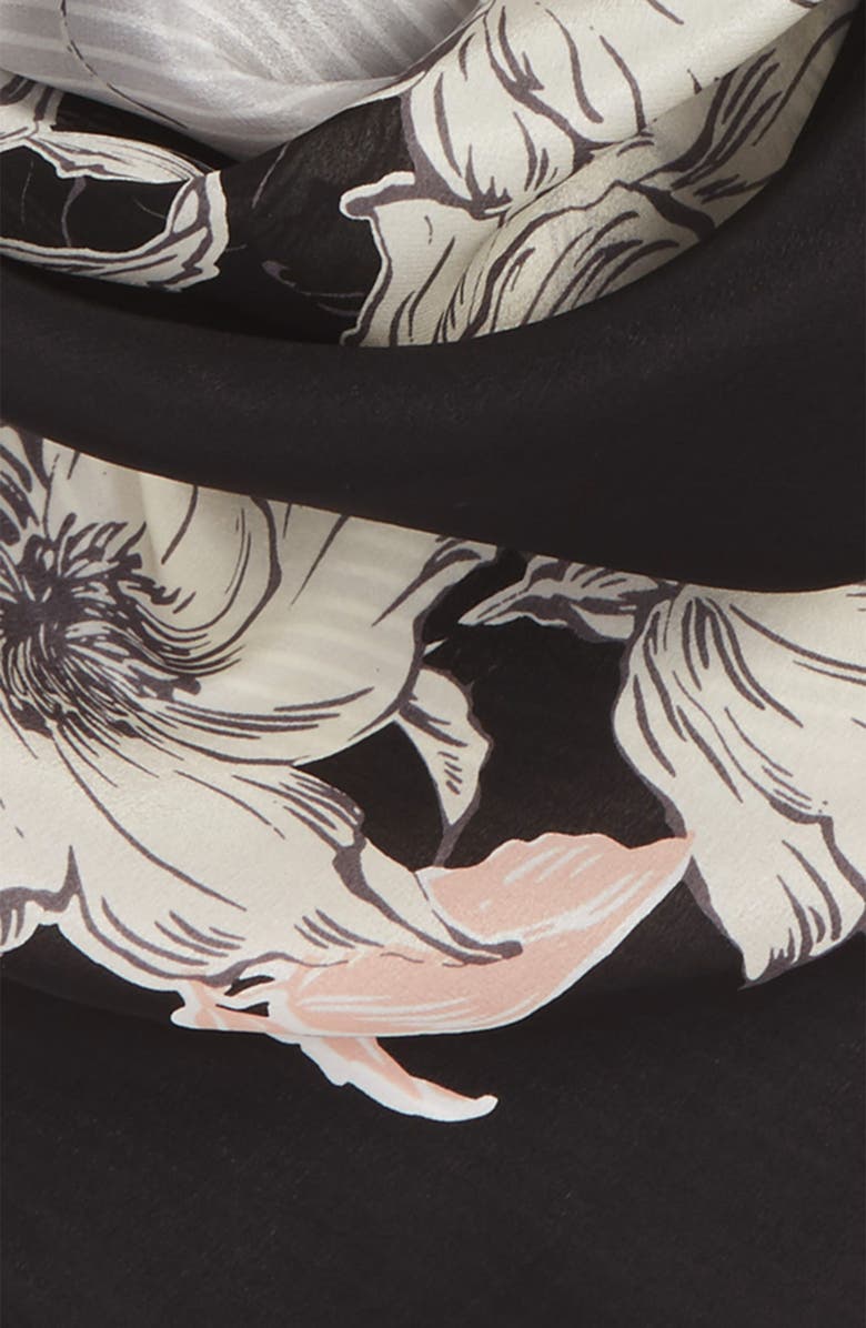 Halogen<sup>®</sup> Metro Floral Square Silk Scarf, Alternate, color, 