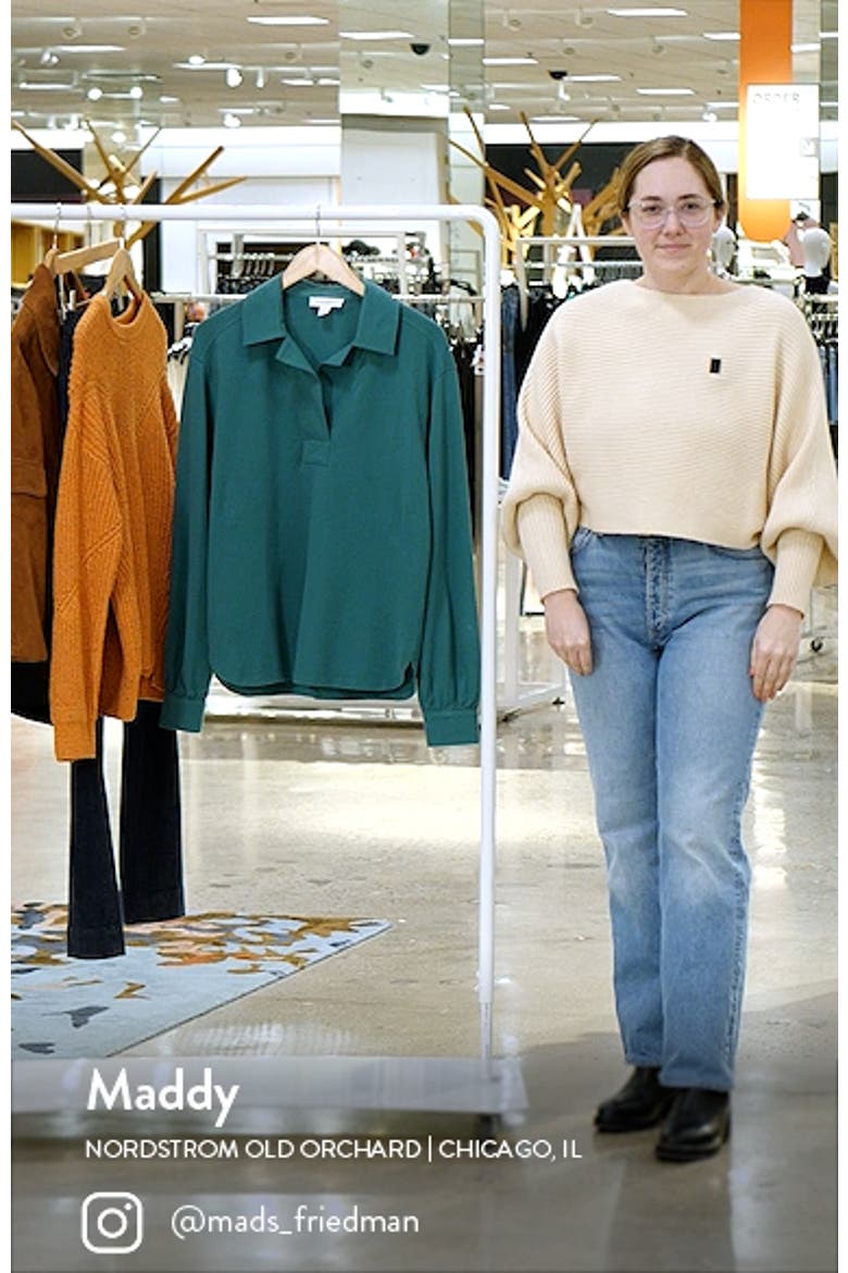 Oversize Long Sleeve Cotton Polo video