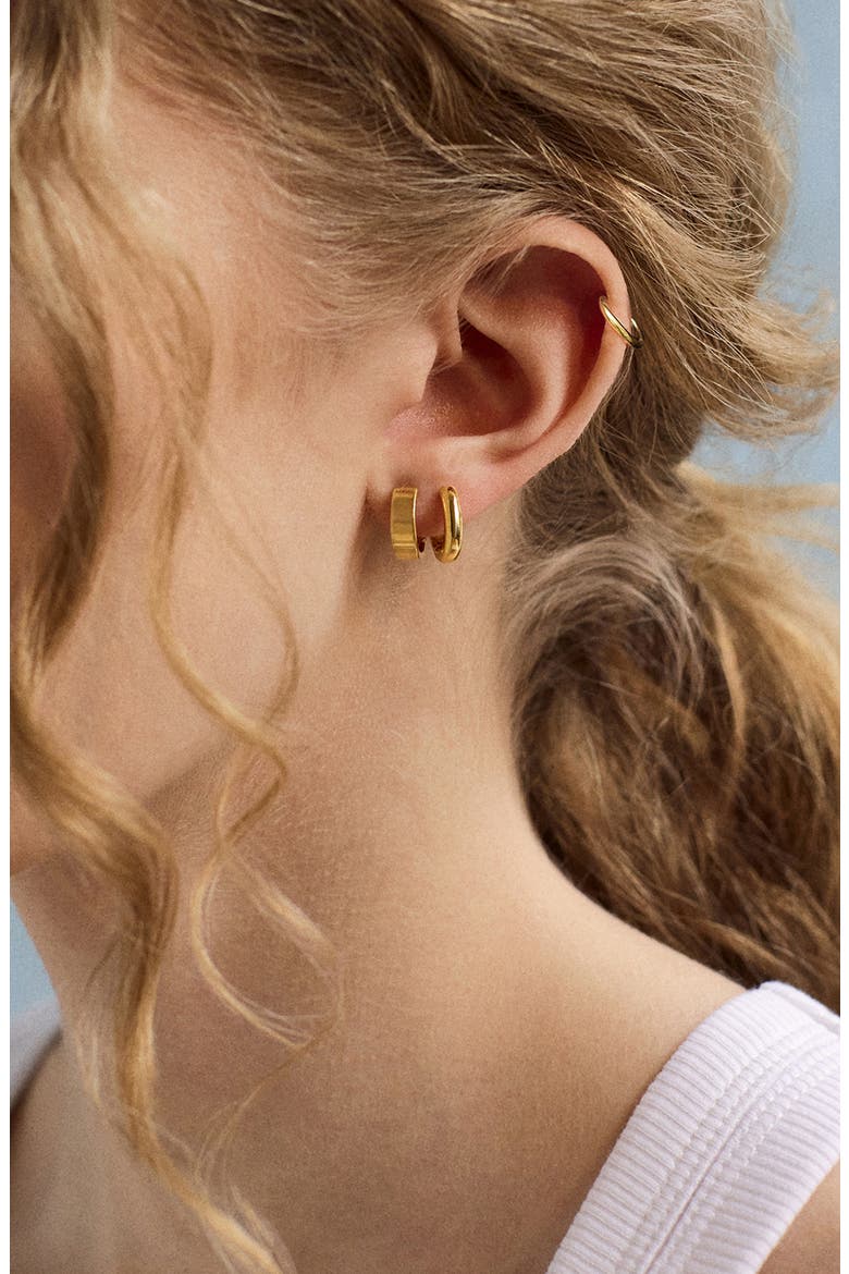 Maris Set of 3 Water Resistant Hoop Earrings, Alternate, color, GOLD