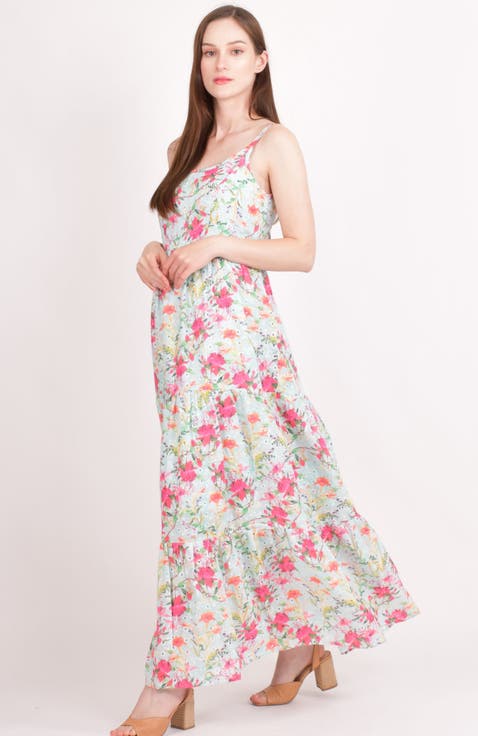 Caty Floral Tiered Maxi Dress