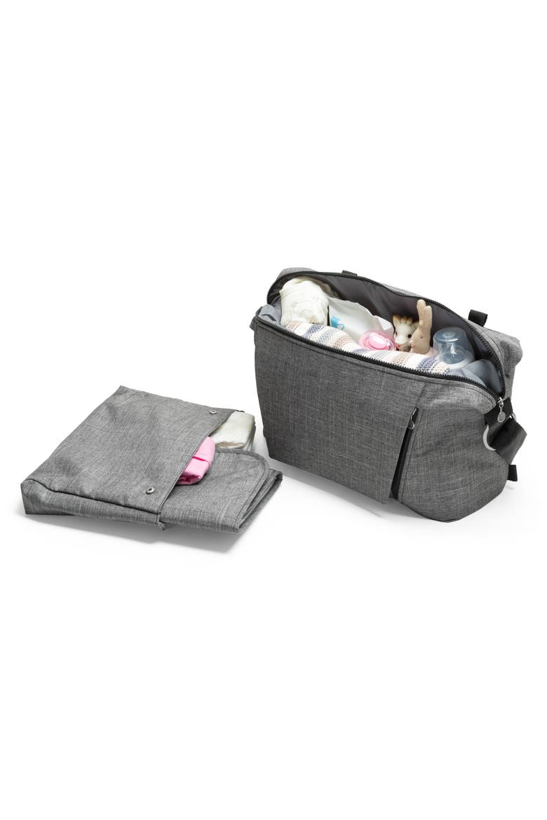 Changing Diaper Bag, Main, color, BLACK MELANGE