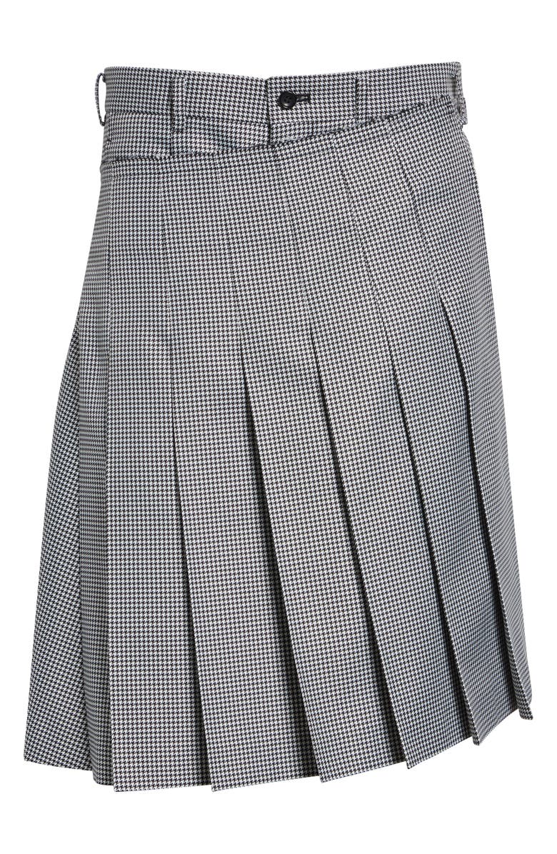 Comme des Garçons Comme des Garçons Pleated Asymmetric Houndstooth Check Skort, Main, color, Black/ White