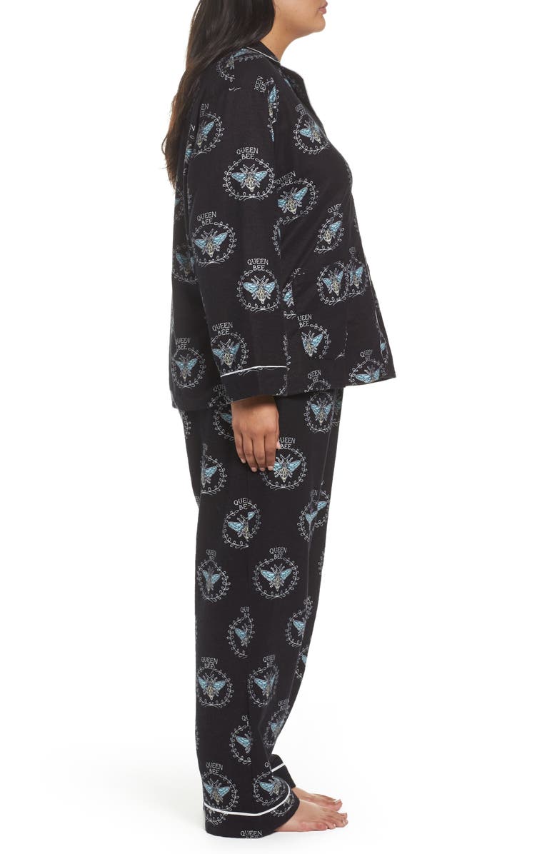 PJ Salvage Playful Print Flannel Pajamas, Alternate, color,