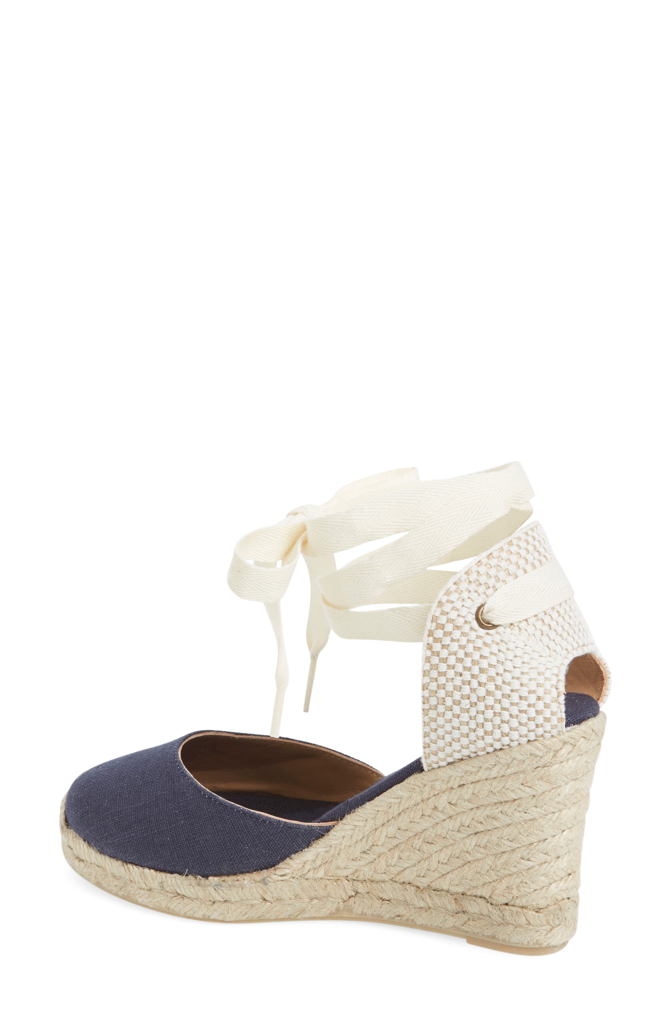 Wedge Lace-Up Espadrille Sandal, Alternate, color, NAVY