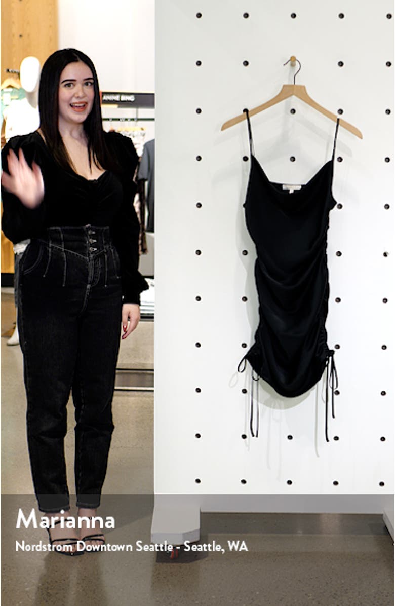 Leola Cowl Ruched Minidress, sales video thumbnail