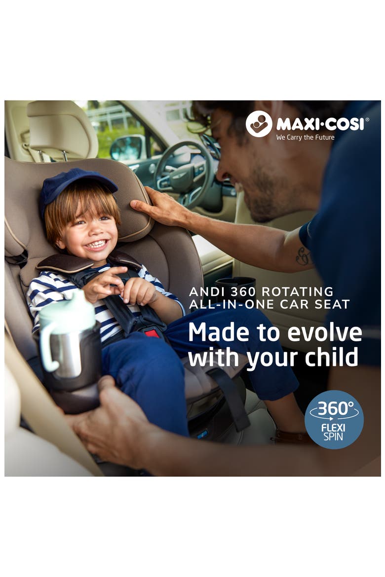 Andi 360° Rotating All-in-One Convertible Car Seat, Alternate, color, TRUFFLE