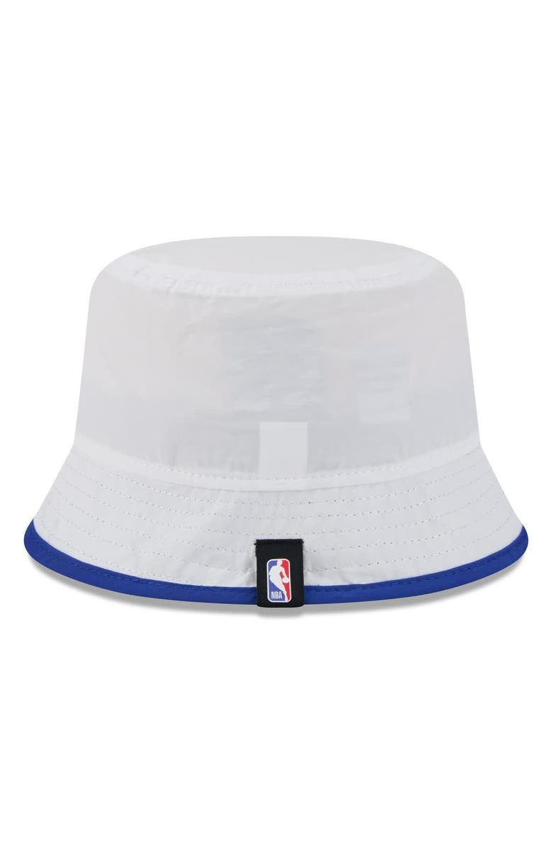 New Era Men's New Era White/Royal Golden State Warriors 2025 NBA Draft Nylon Bucket Hat, Alternate, color, White
