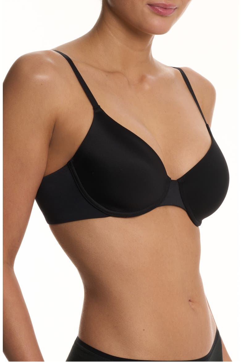 EverFit Seamless Convertible T-Shirt Bra, Alternate, color, BLACK