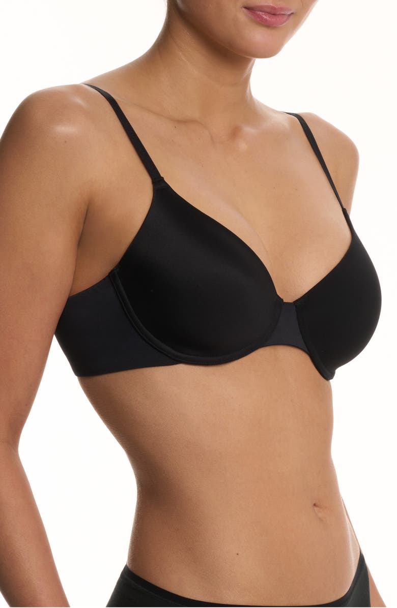 Natori EverFit Seamless Convertible T-Shirt Bra, Alternate, color, Black