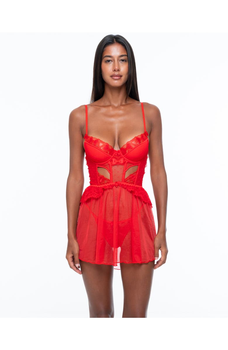 One Empire Raika Babydoll, Alternate, color, Red
