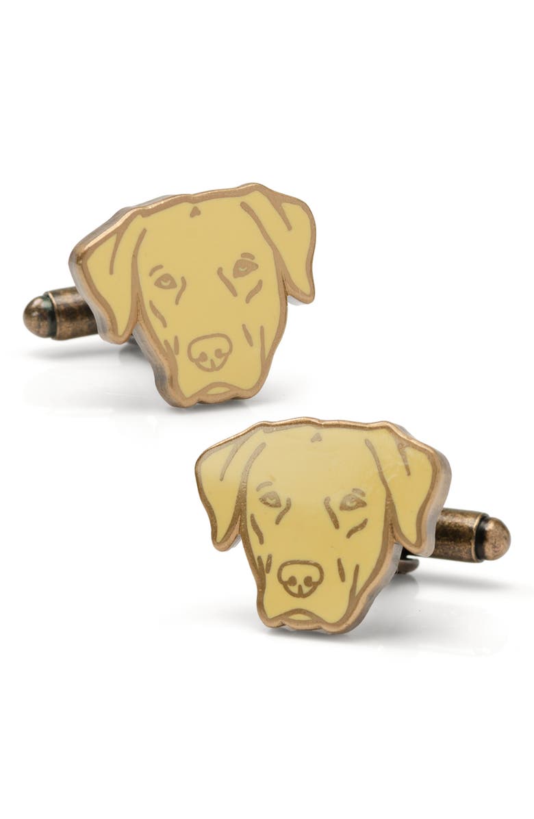Cufflinks, Inc. Yellow Labrador Cuff Links, Alternate, color, Gold