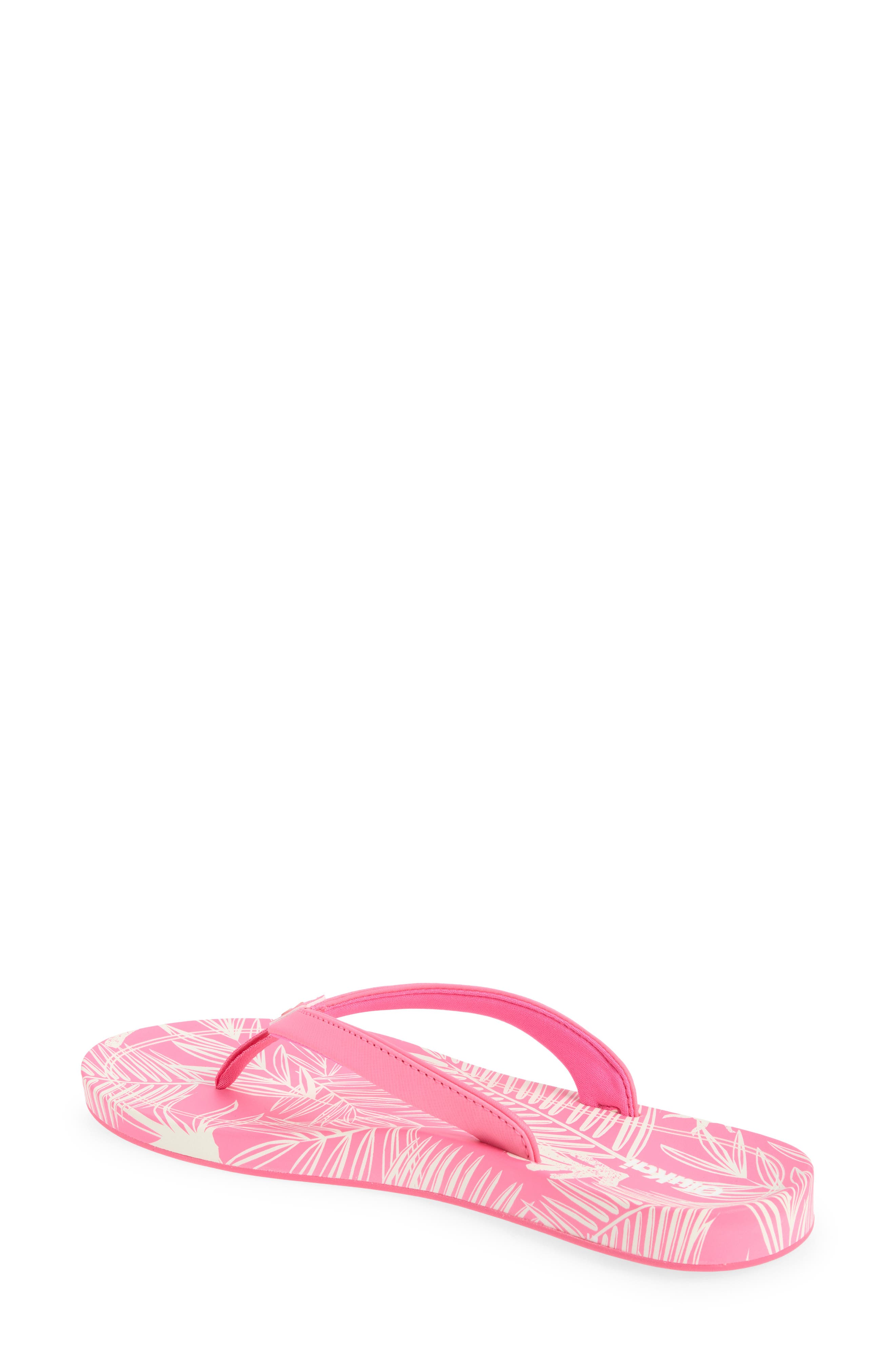 Uiki Water Resistant Flip Flop, Alternate, color, PUNCH PINK/PALM