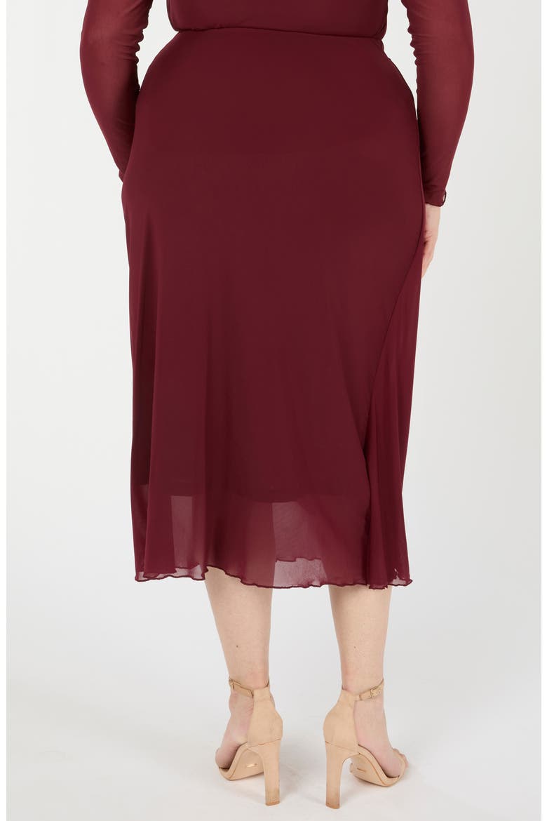 Annalise Ruched Mesh Skirt, Alternate, color, SAMBA