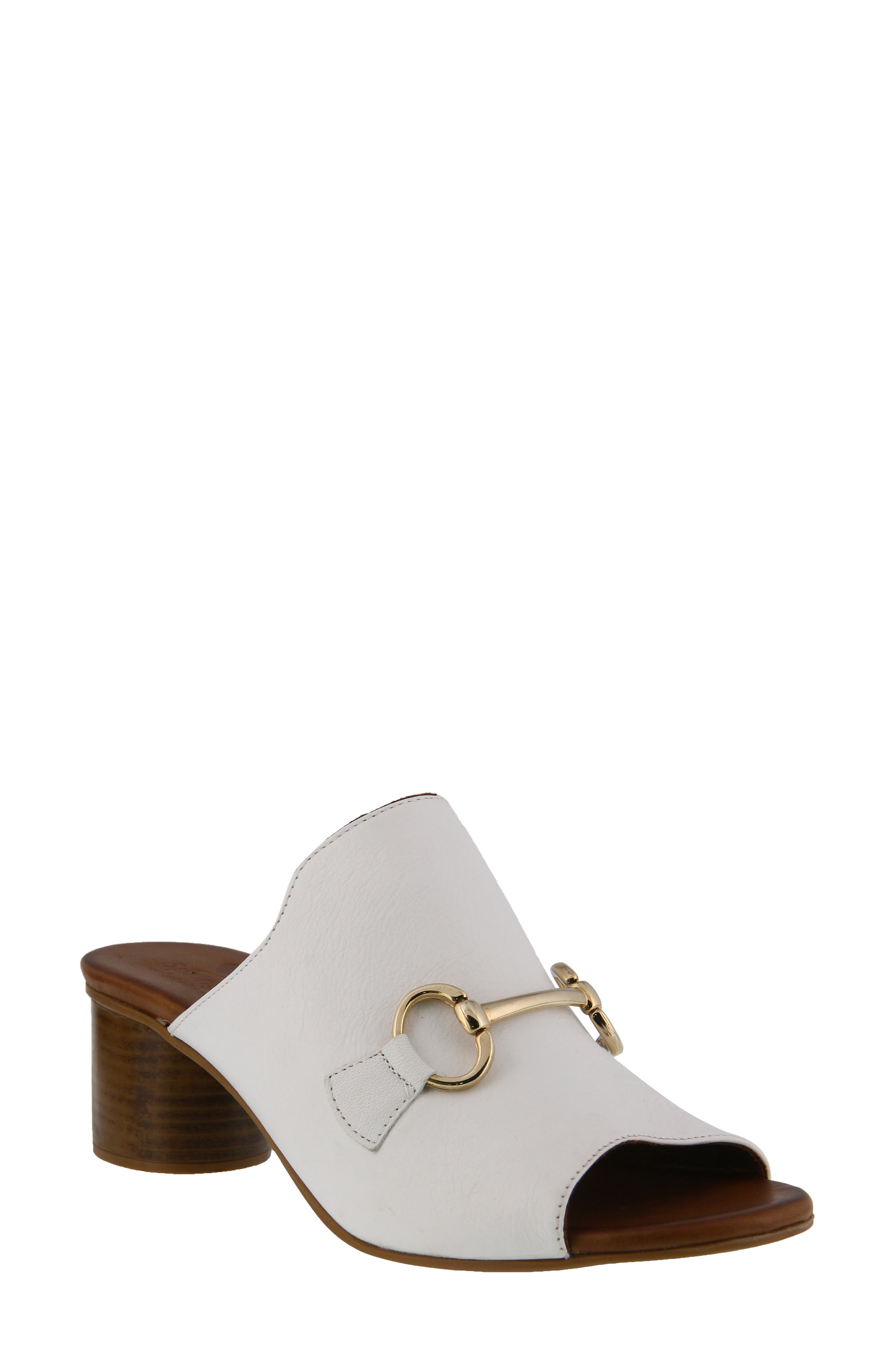 Deisyluv Slide Sandal, Main, color, WHITE LEATHER
