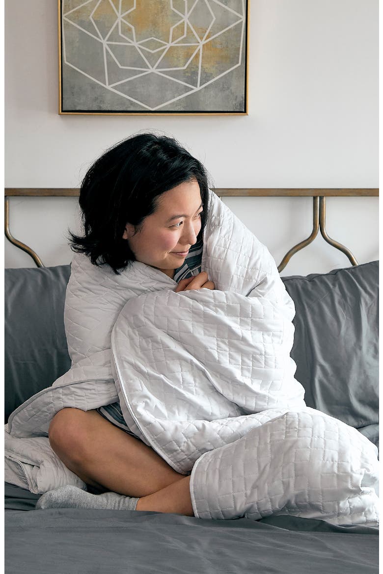 Cooling Weighted Blanket, Alternate, color, WHITE