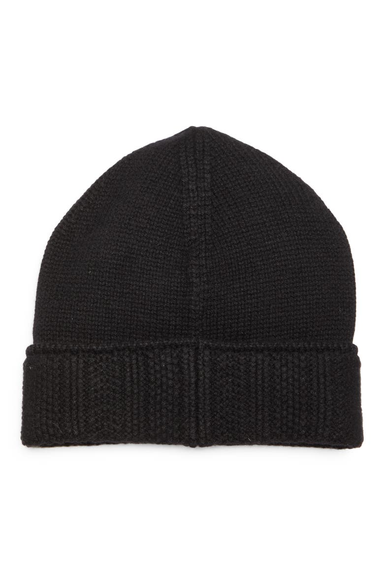 Cashmere Beanie, Alternate, color, BLACK