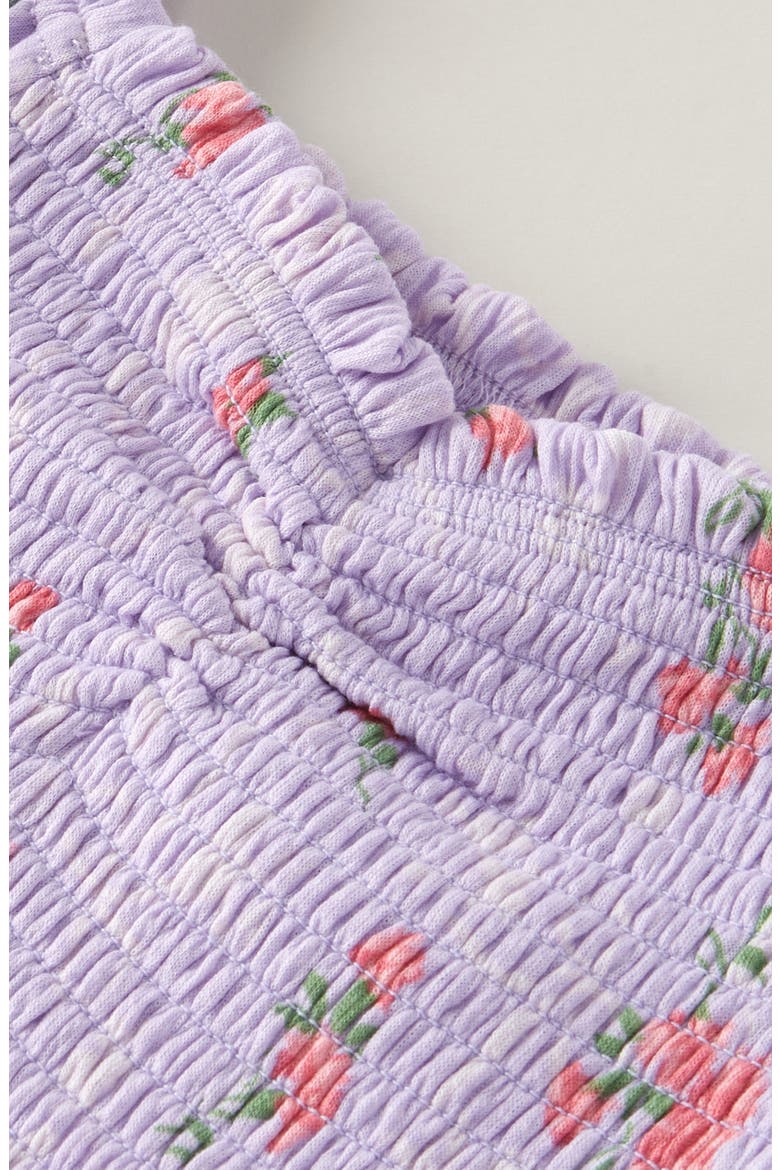 Kids' Floral Smocked Top, Alternate, color, PURPLE SECRET BOW FLORAL