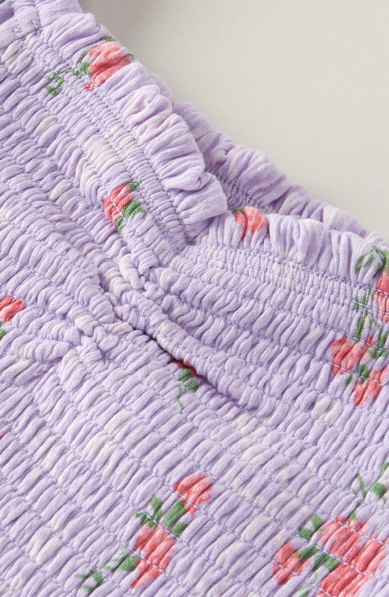 Nordstrom Kids' Floral Smocked Top, Alternate, color, Purple Secret Bow Floral