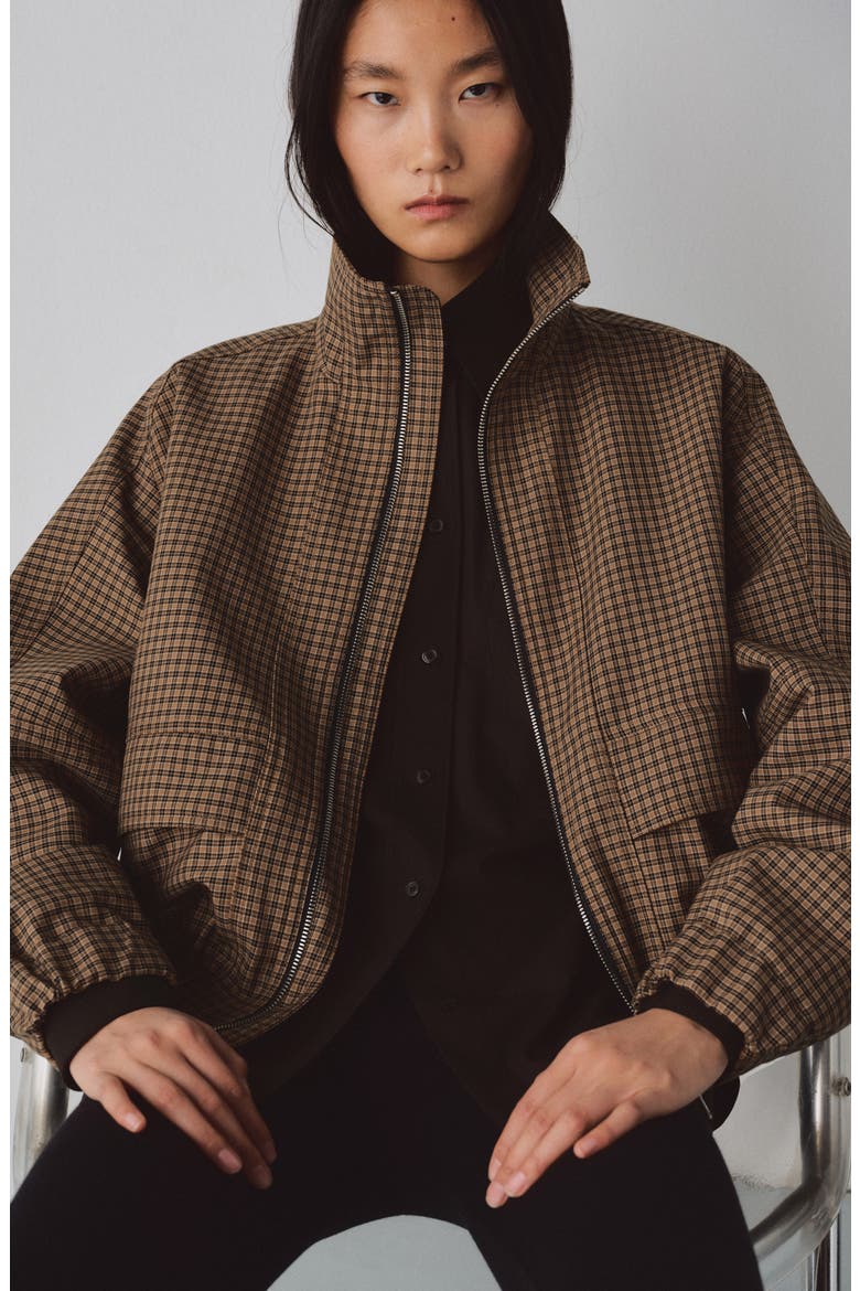 Josef Check Jacket, Alternate, color, BROWN