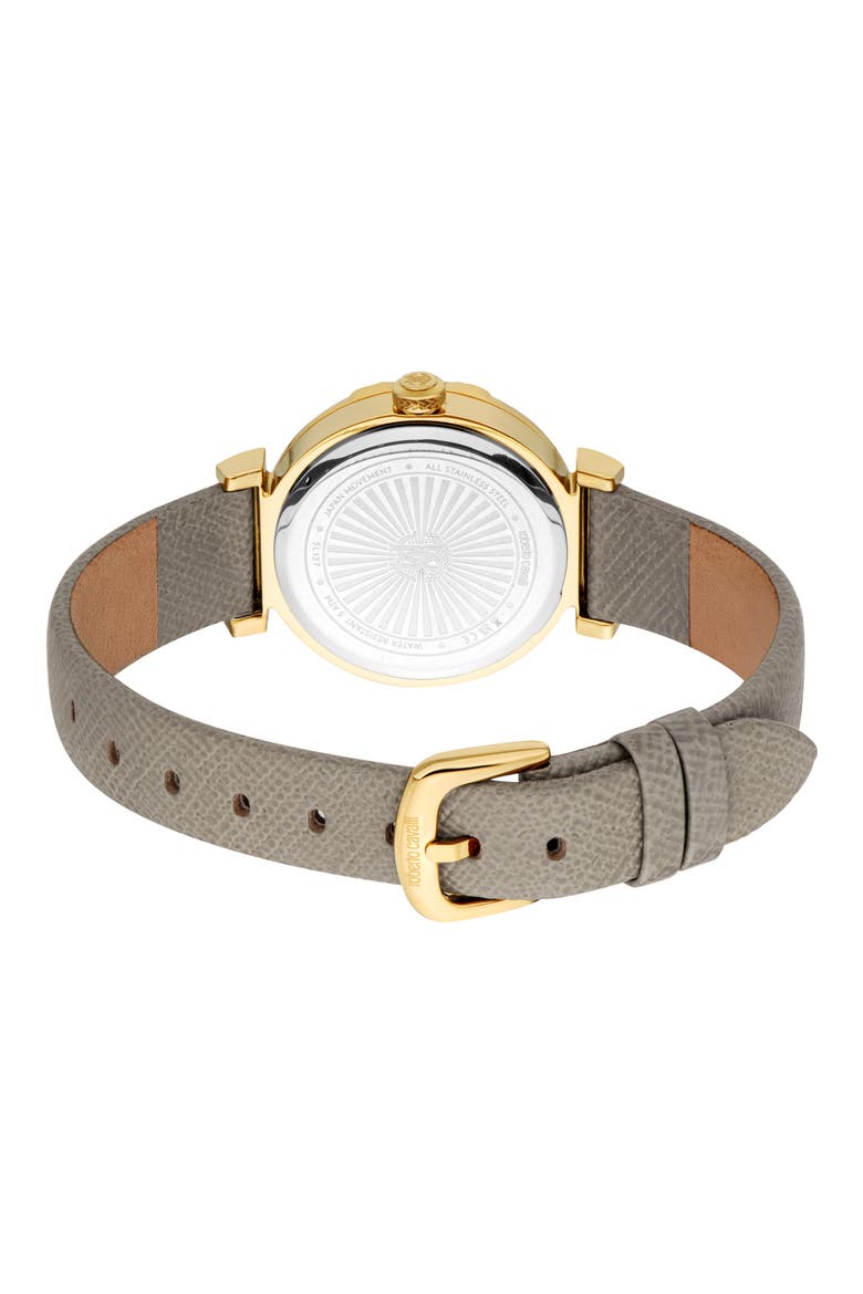 Eclira Leather Strap Watch, 30mm, Main, color, GREY
