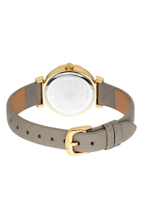 Eclira Leather Strap Watch, 30mm