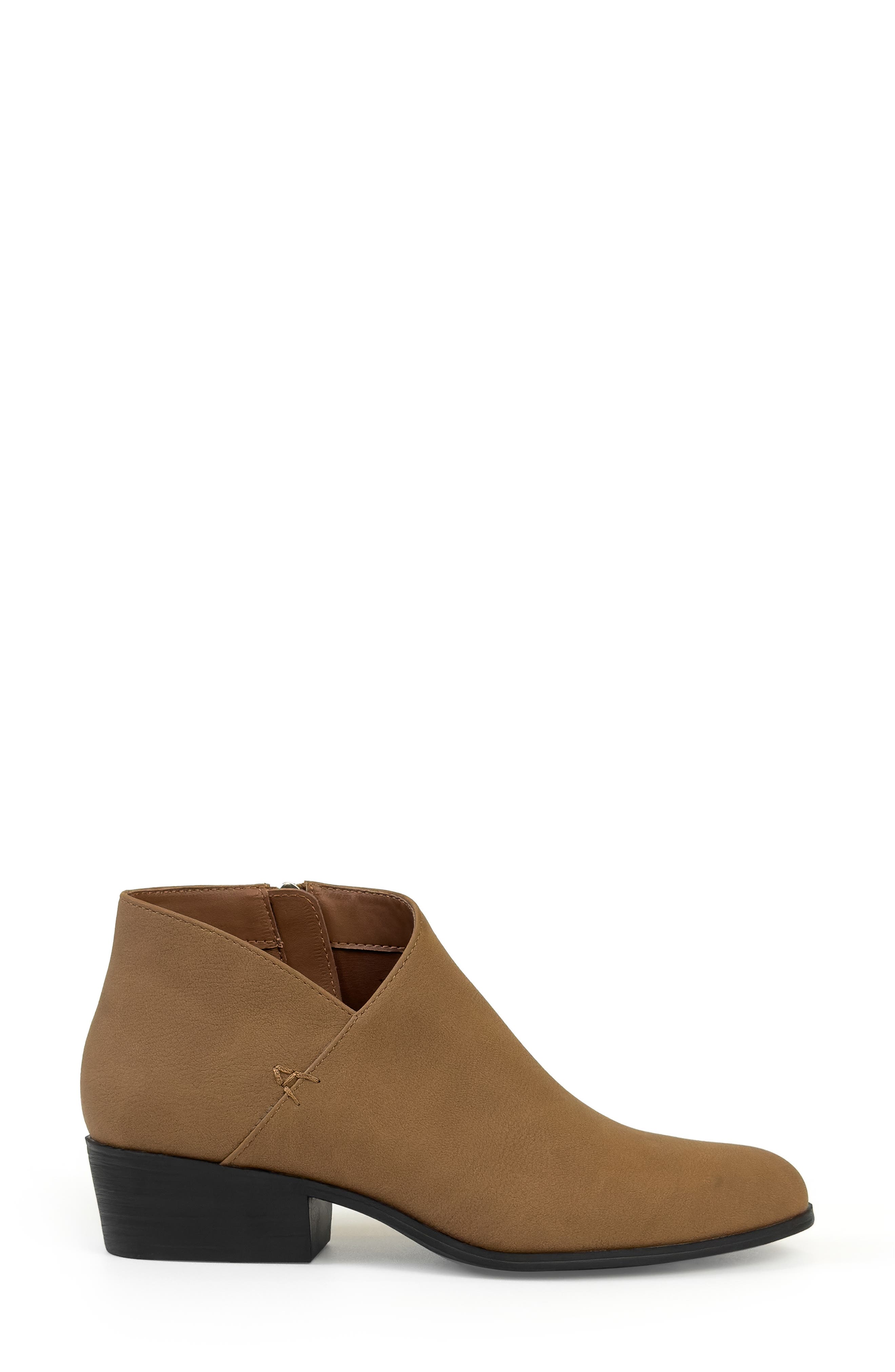 Cayu Almond toe Bootie, Alternate, color, TAN FX TUMBLED NUBUCK