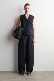 COS Elasticated Linen Barrel-Leg Pants