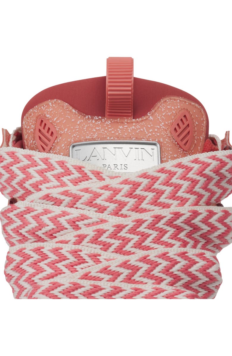 Lanvin Curb Sneakers In Speckled Leather, Alternate, color,