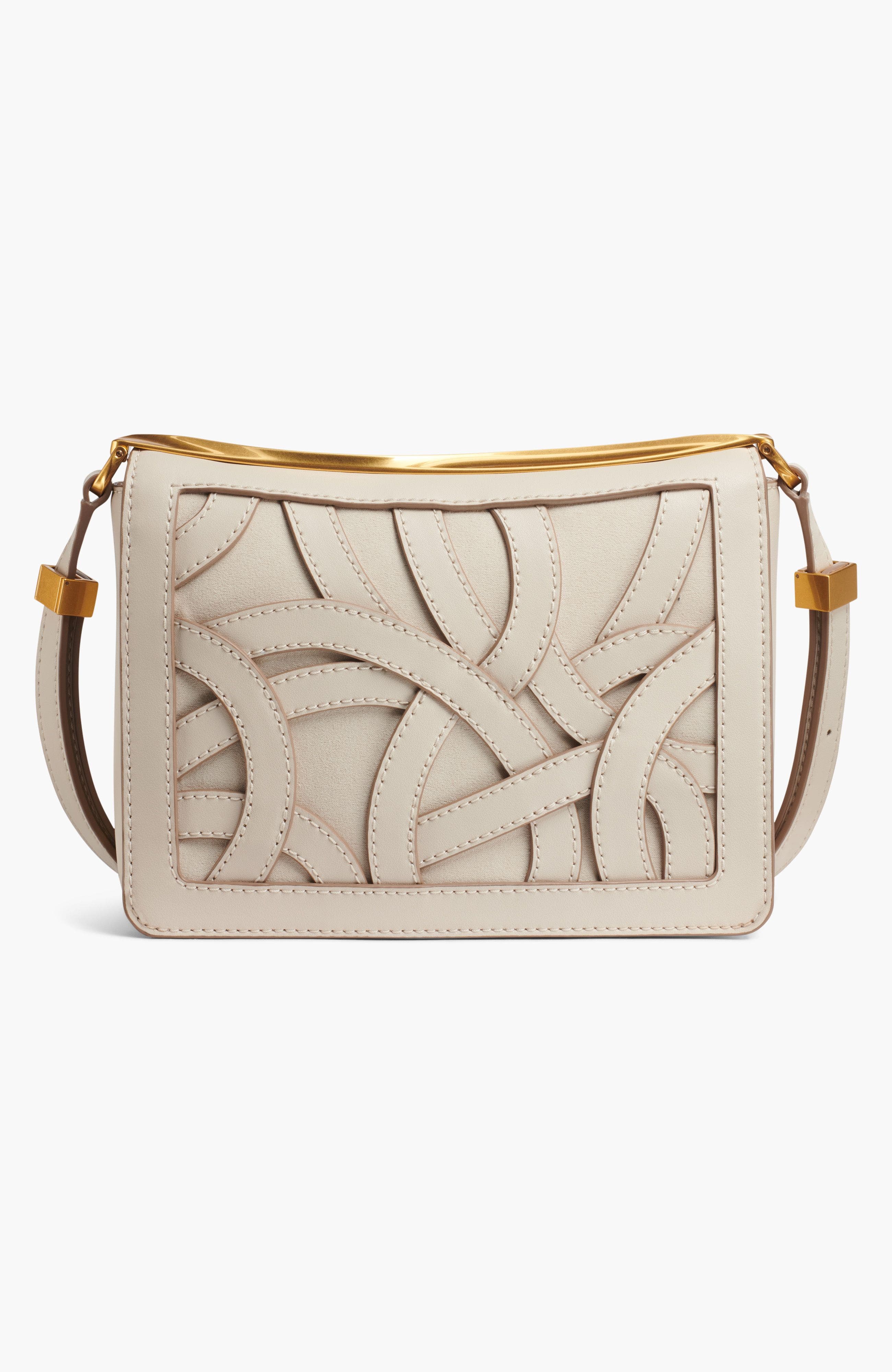 Donna Karan New York Jericho Woven Floral Shoulder, Alternate, color, Sand