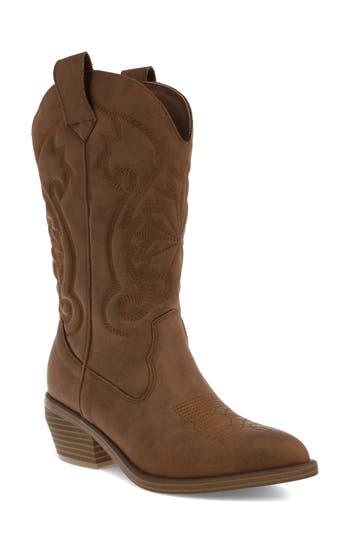 Mia Caela Western Boot In Brown