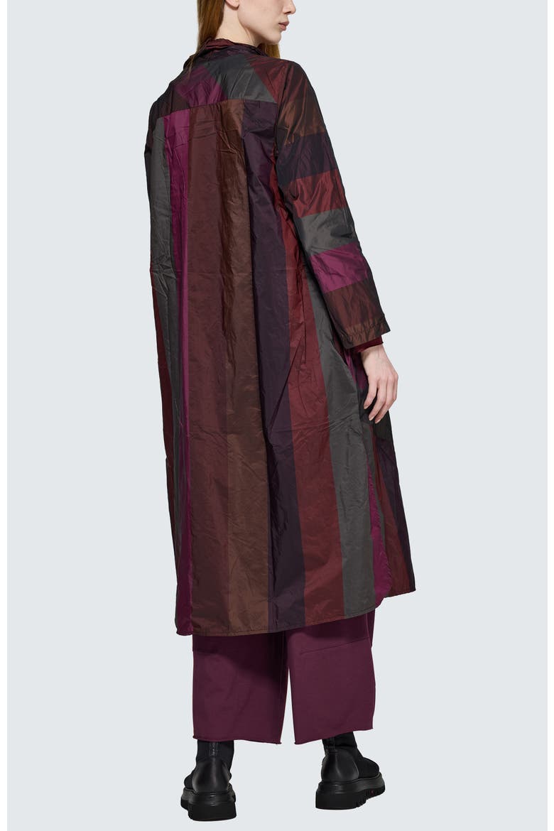 Rosa Asymmetrical Duster, Alternate, color, Dark Scarlet