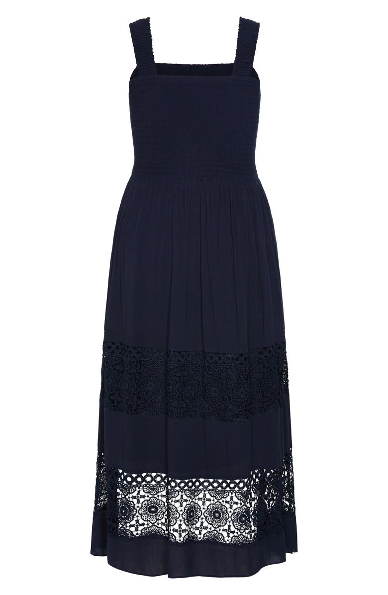 City Chic By the Beach Lace Inset Maxi Sundress, Alternate, color,