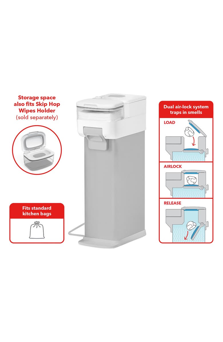 Skip Hop Nursery Style Diaper Pail, Alternate, color, 