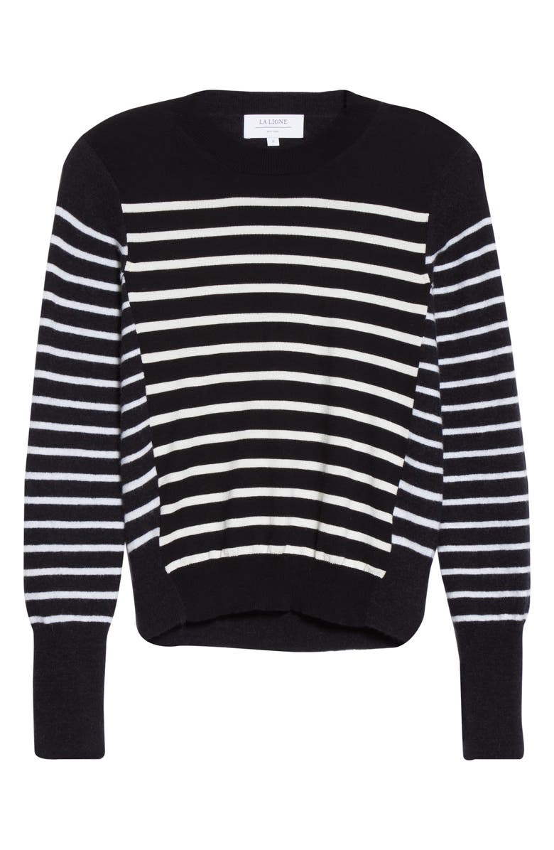 La Ligne Stripe Crewneck Sweater, Alternate, color, 