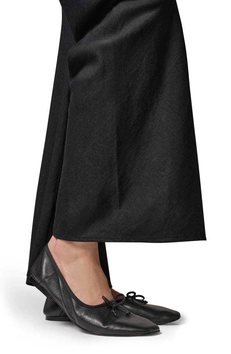 Donna Karan New York Linen Blend Ankle Wide Leg Pants, Alternate, color, Black