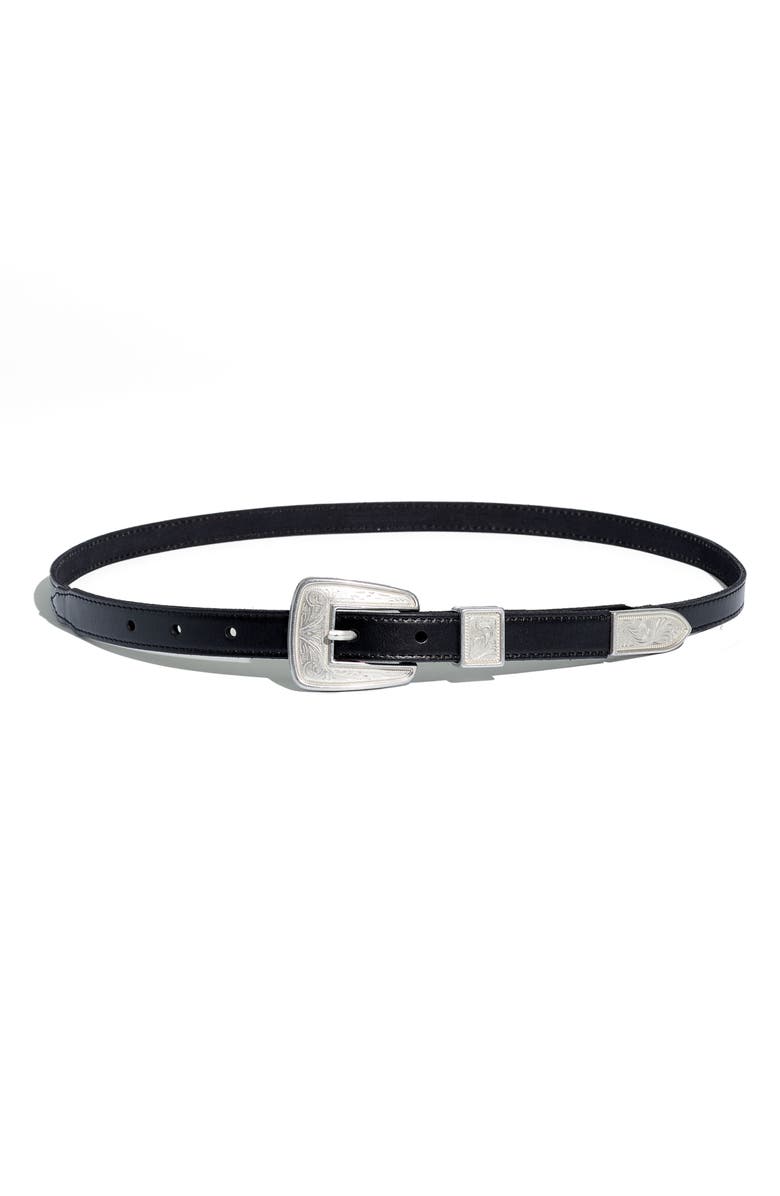 Madewell Leather Western Belt, Main, color,