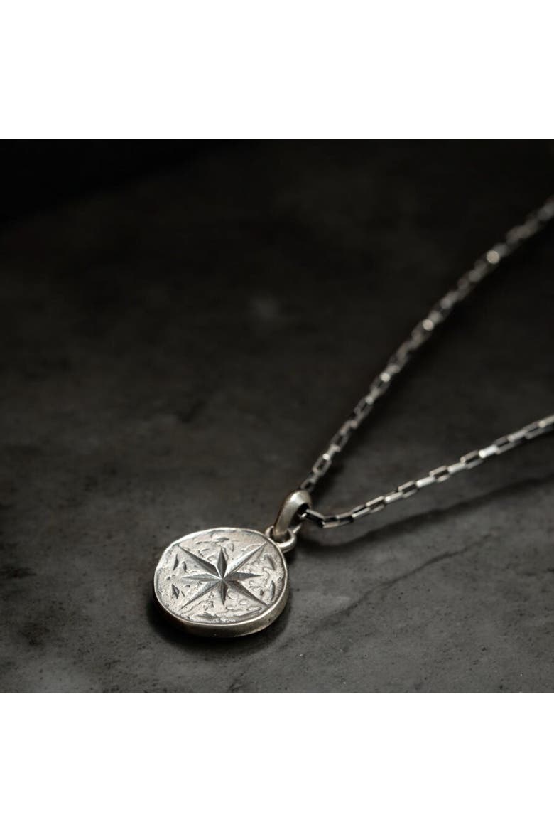 Compass Silver Necklace, Alternate, color, Sterling Silver