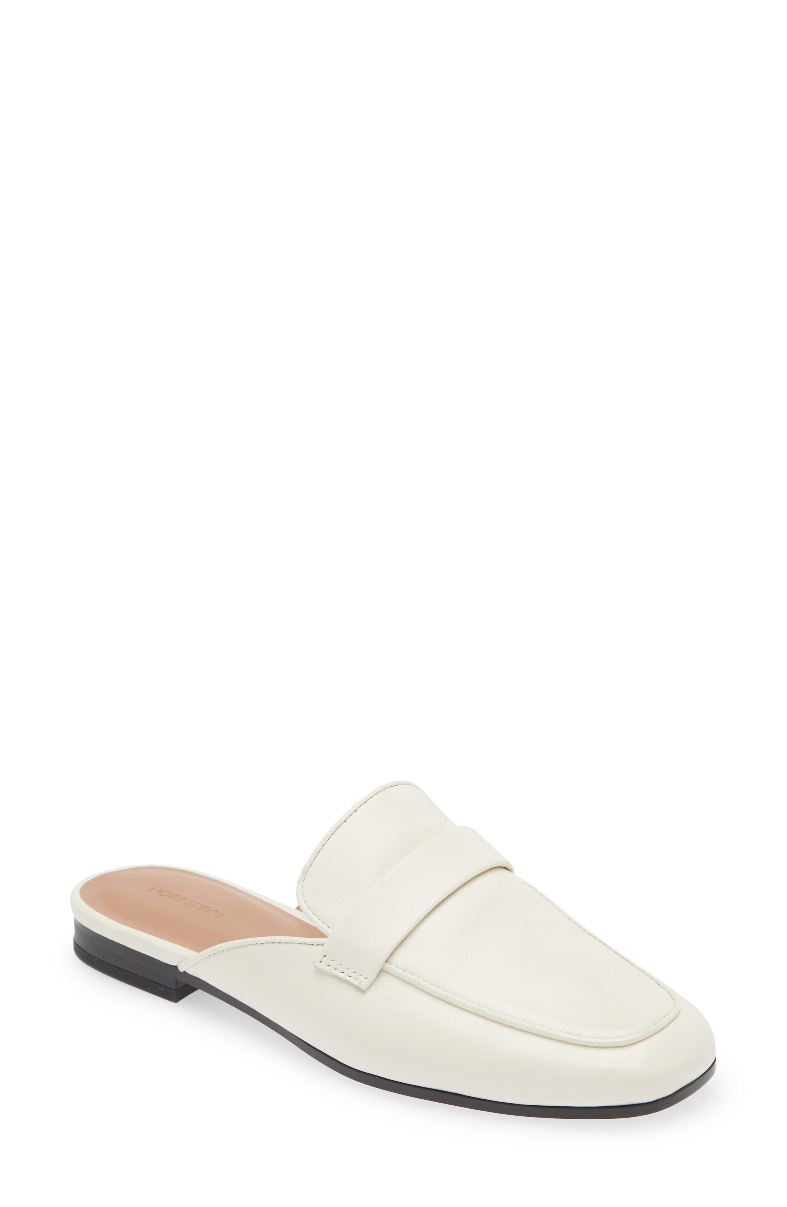 Acasia Loafer Mule, Main, color, IVORY EGRET