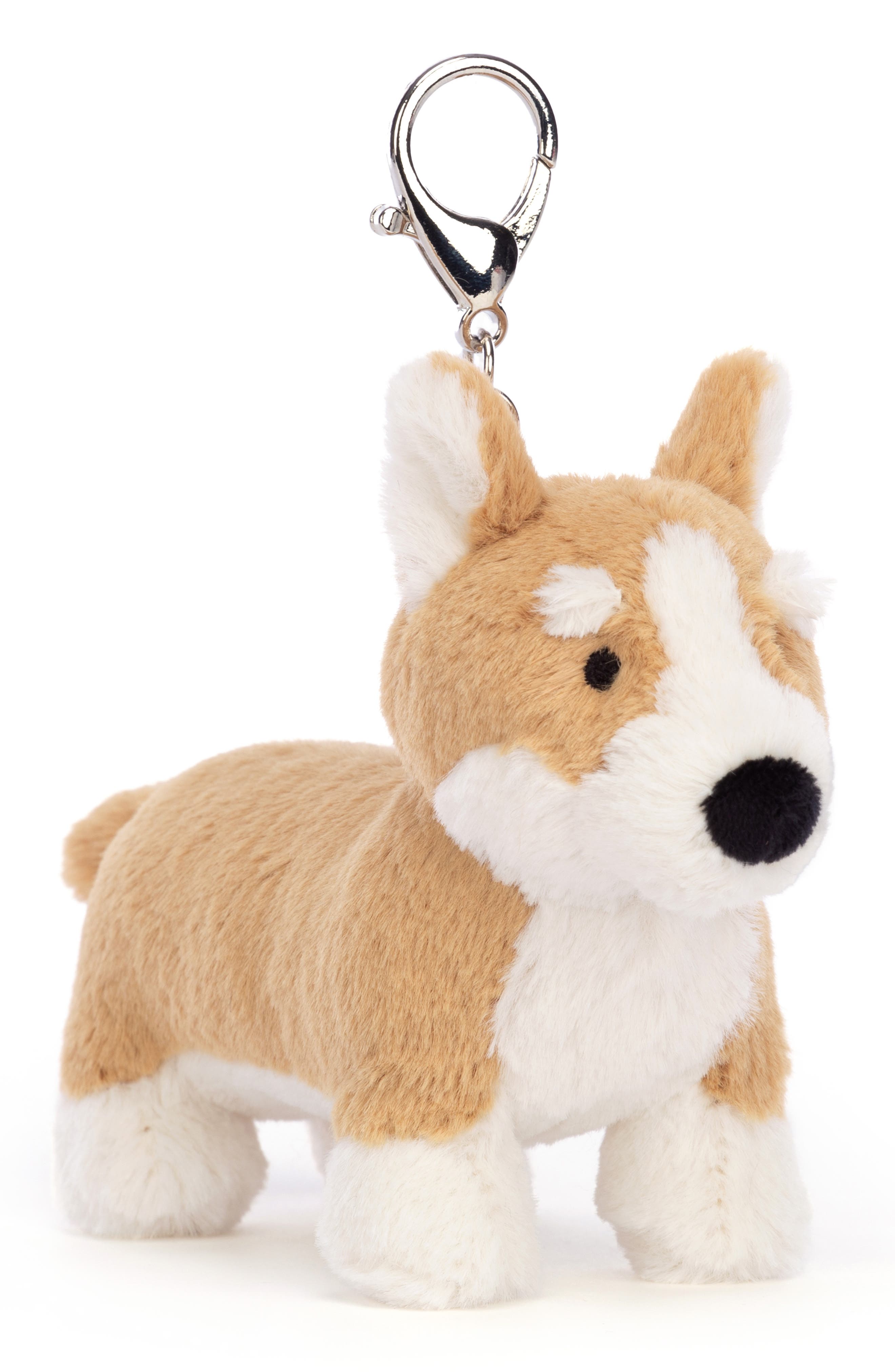 Betty Corgi Bag Charm, Main, color, BROWN