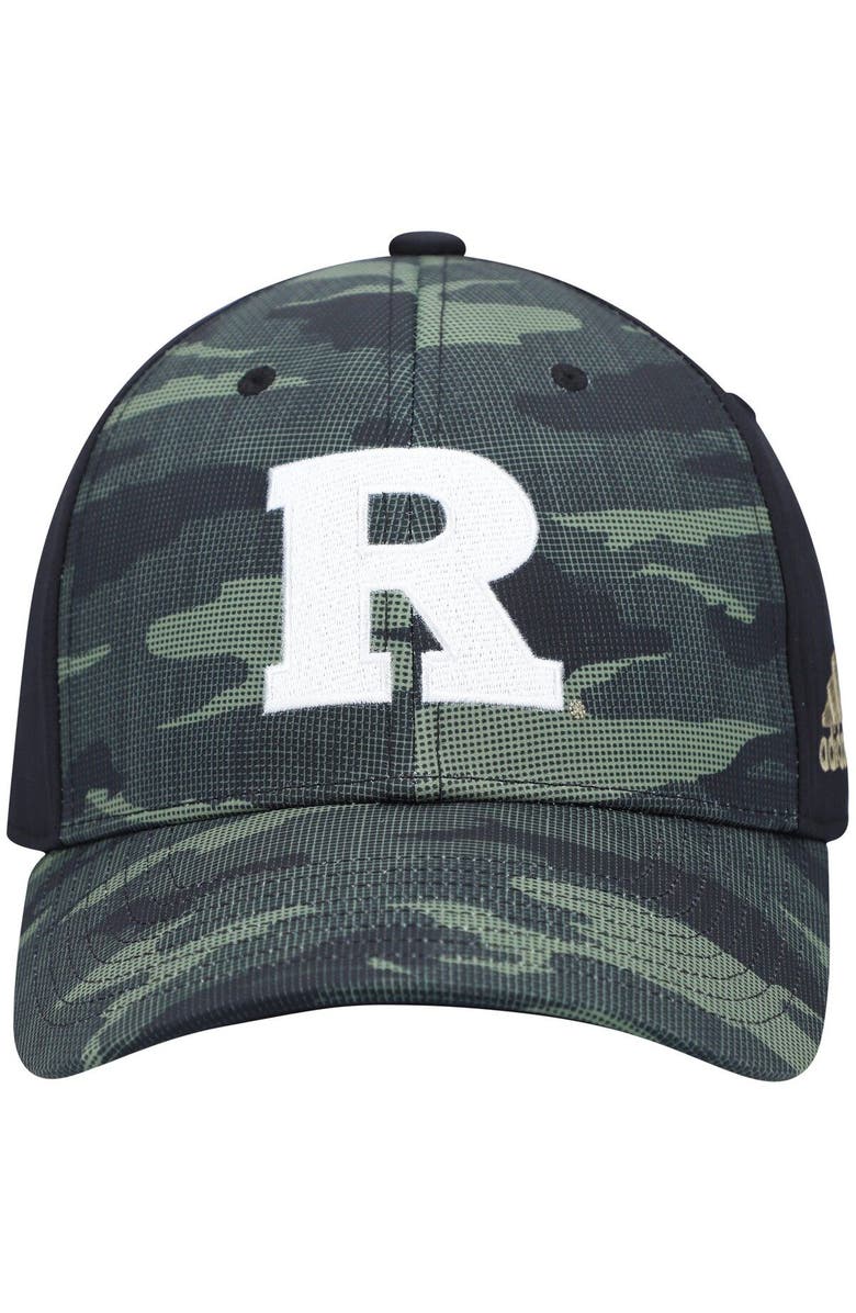 adidas Men's adidas Camo Rutgers Scarlet Knights Military Appreciation Primegreen Flex Hat, Alternate, color, 