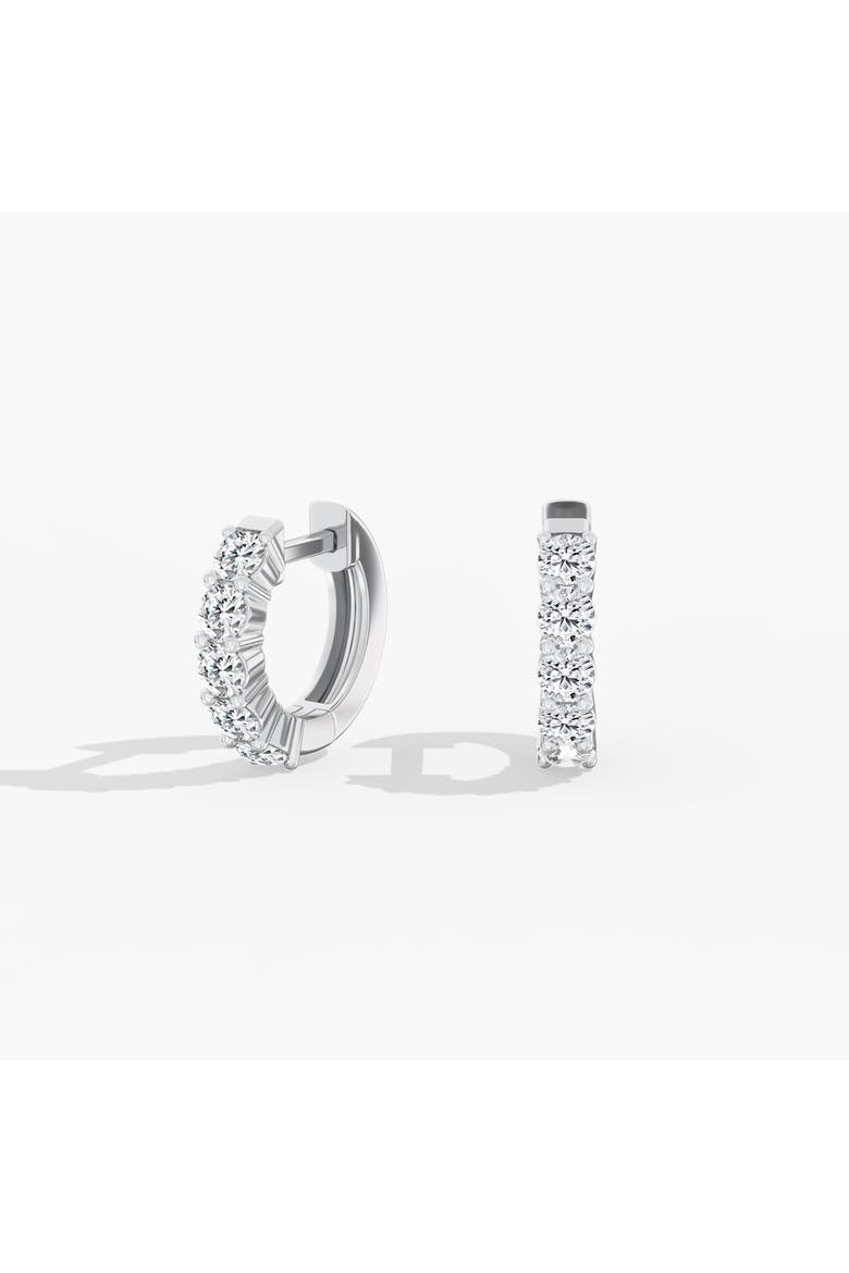 Classic Round 1.00CTW Lab Diamond Hoop in 14K, Main, color, Yellow Gold